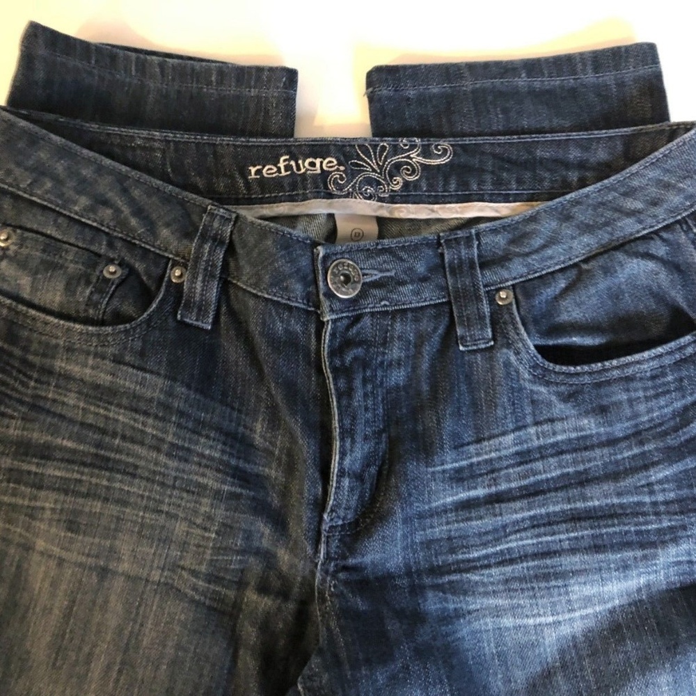 REFUGE Skinny Jeans Size 13 Black Wash Distressed